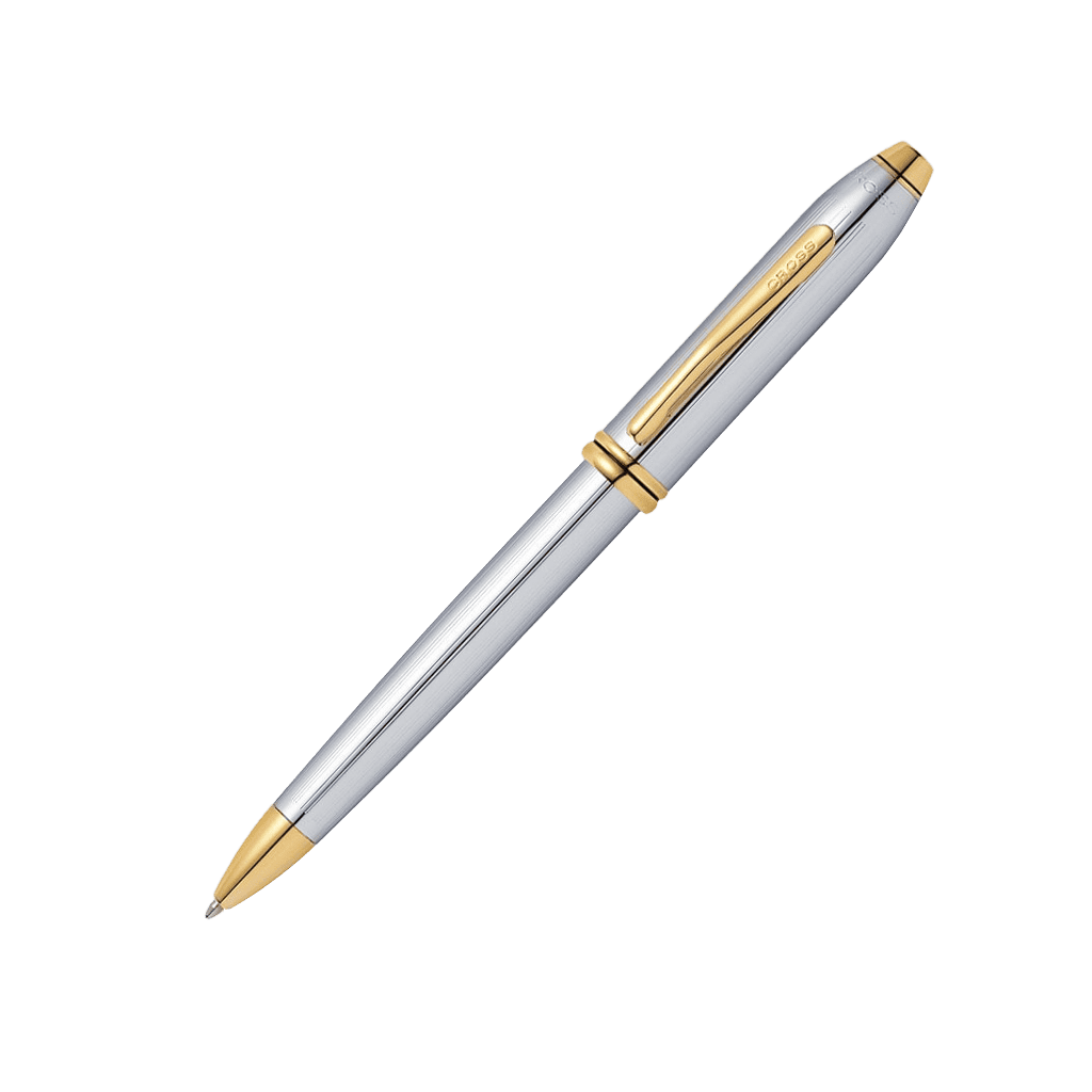 خودکار cross townsend کروم گیره طلایی