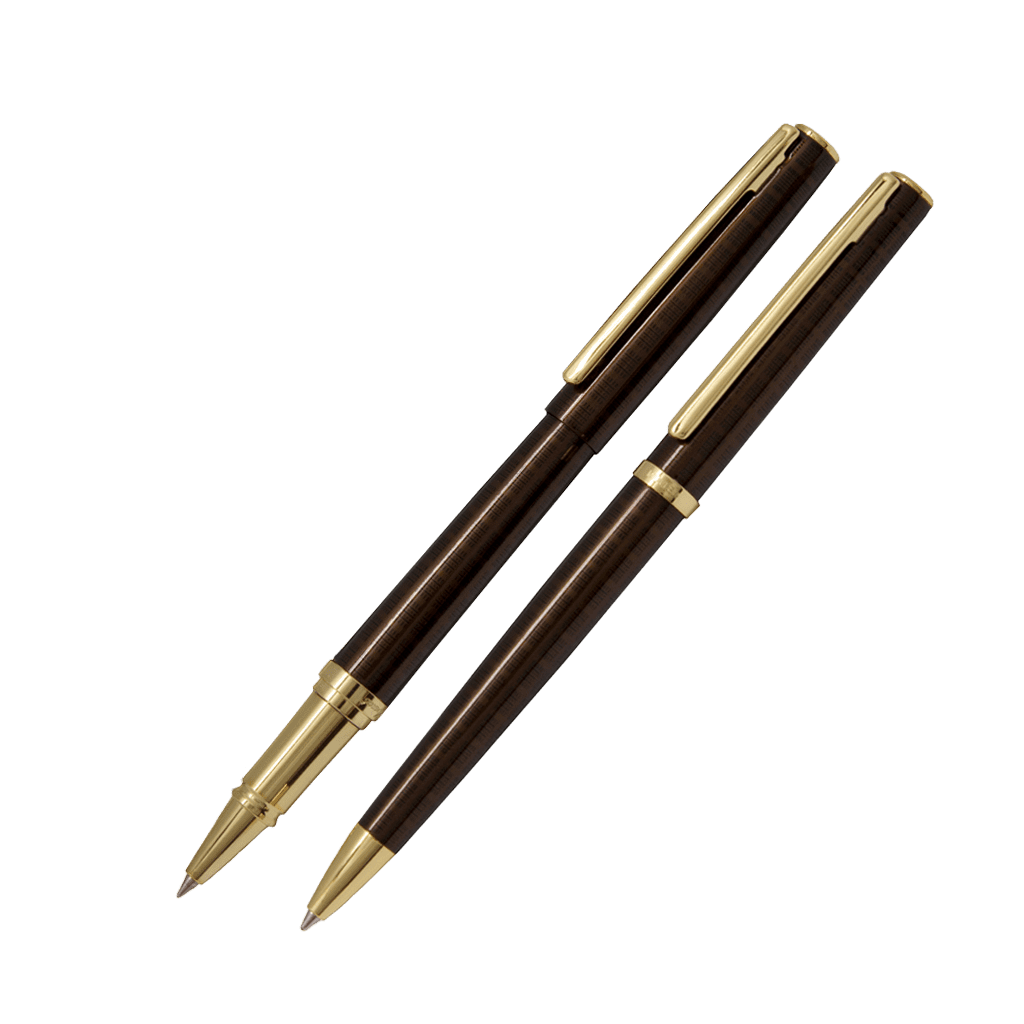 جفتی خودکار و روان نویس iplomat muller قهوه ای