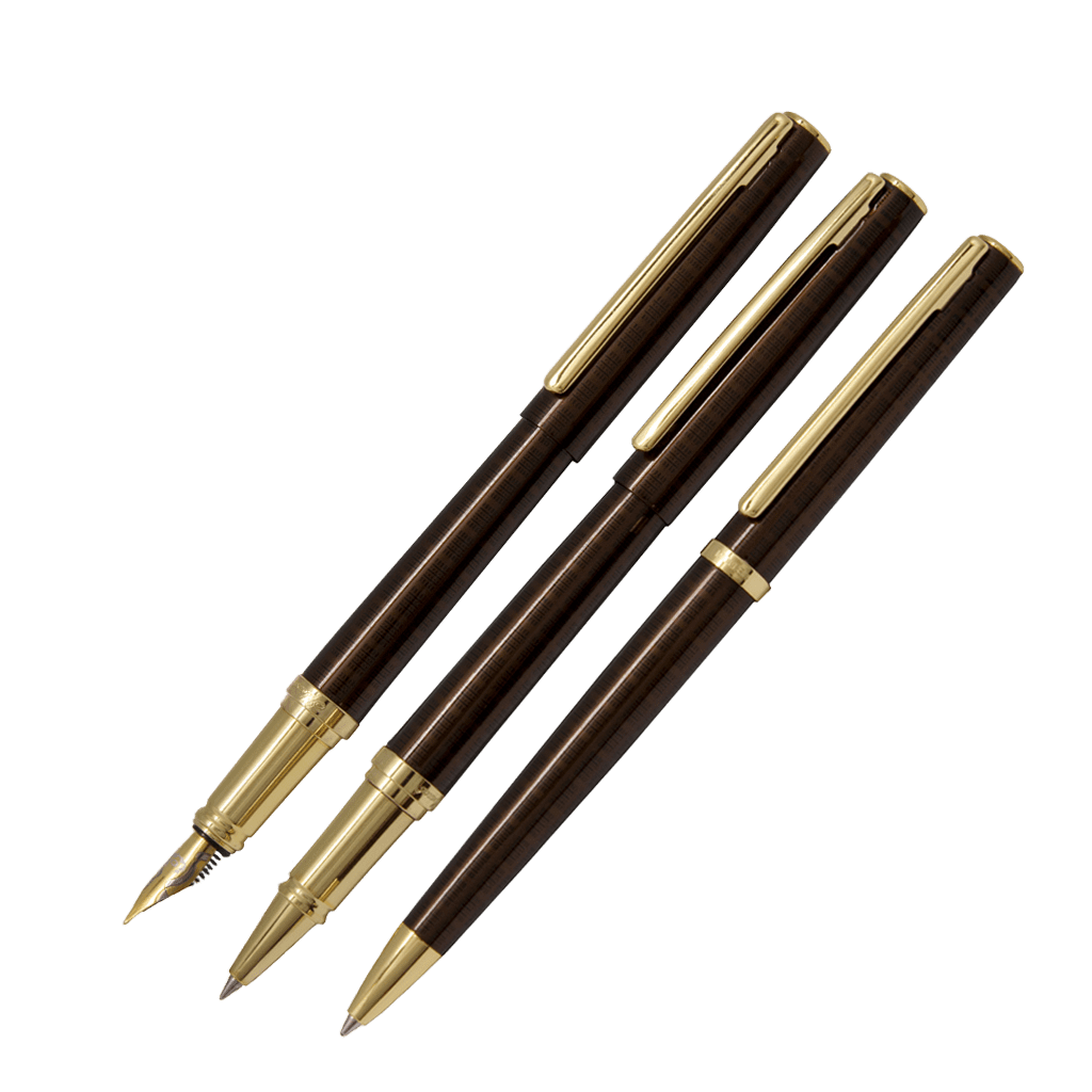 ست خودنویس و خودکار و روان نویس ایپلمات مدل muller قهوه ای