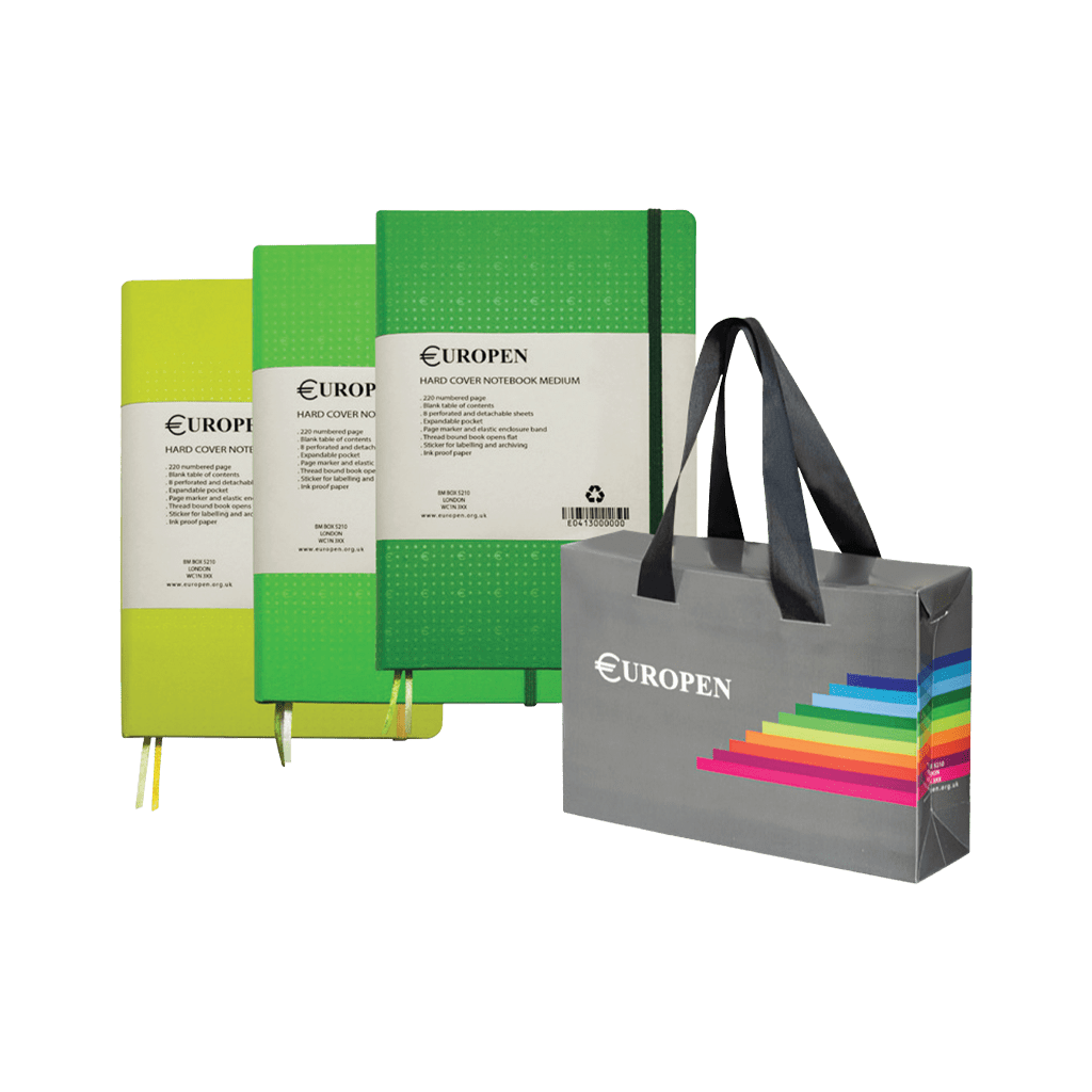 ست هدیه دفتر یادداشت europen gift pack سبز