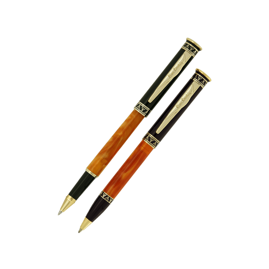 جفتی خودکار و روان نویس پیر کاردین نپتون مشکی قهوه ای