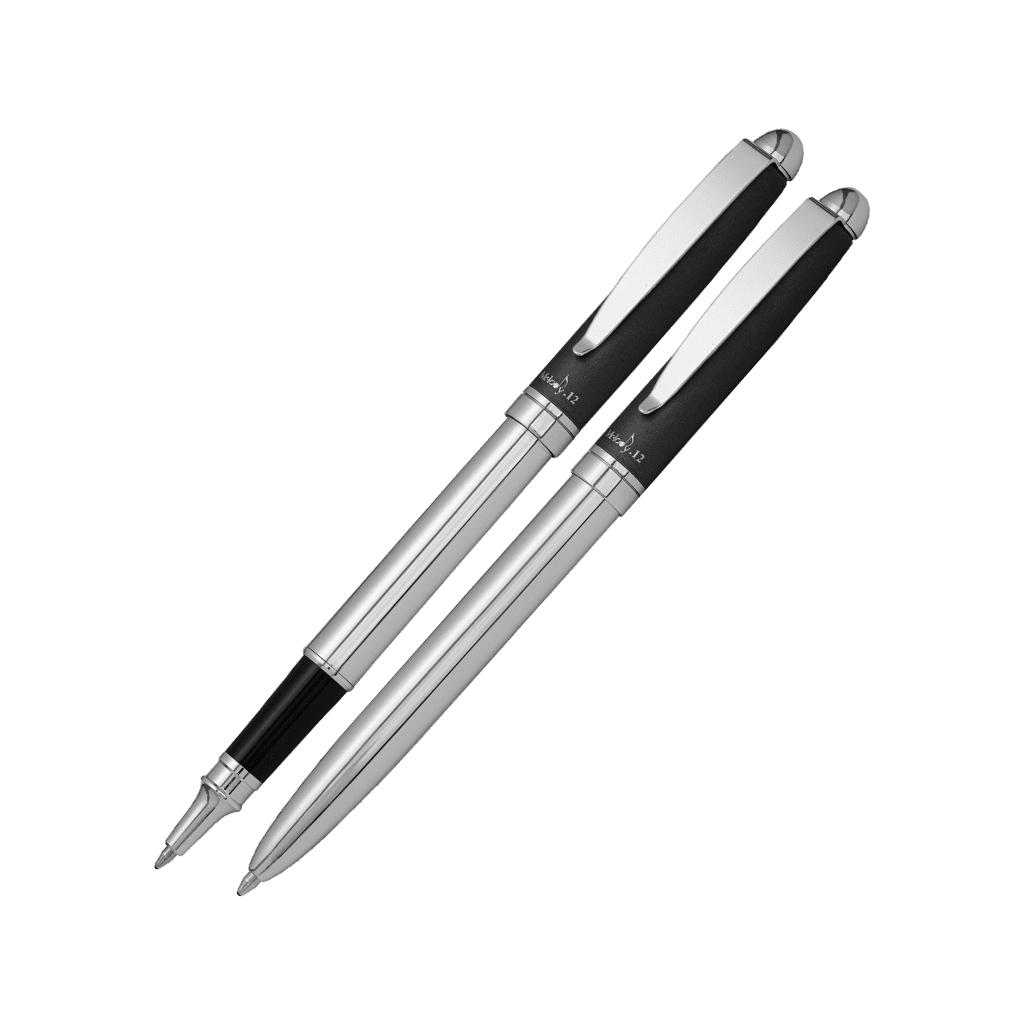 جفتی خودکار و روان نویس melody 12 مشکی نقره ای