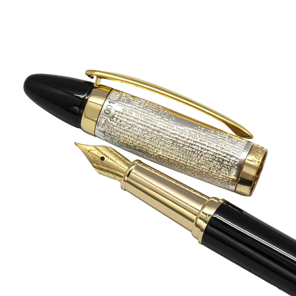 خودنویس Europen Cyrus Cylinder Silver Edition مشکی