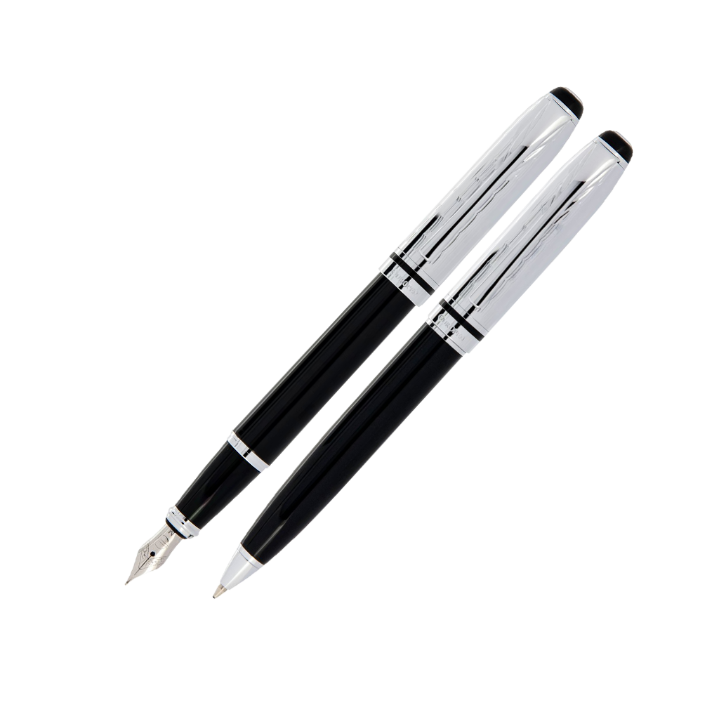 جفتی خودکار و خودنویس Europen Fort مشکی،استیل