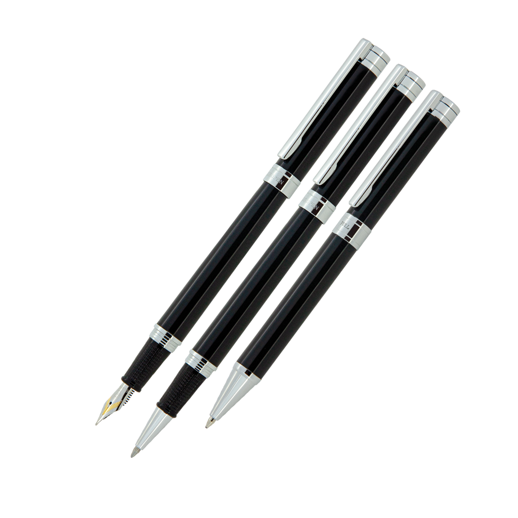 ست خودنویس، خودکار و روان نویس Europen Full مشکی
