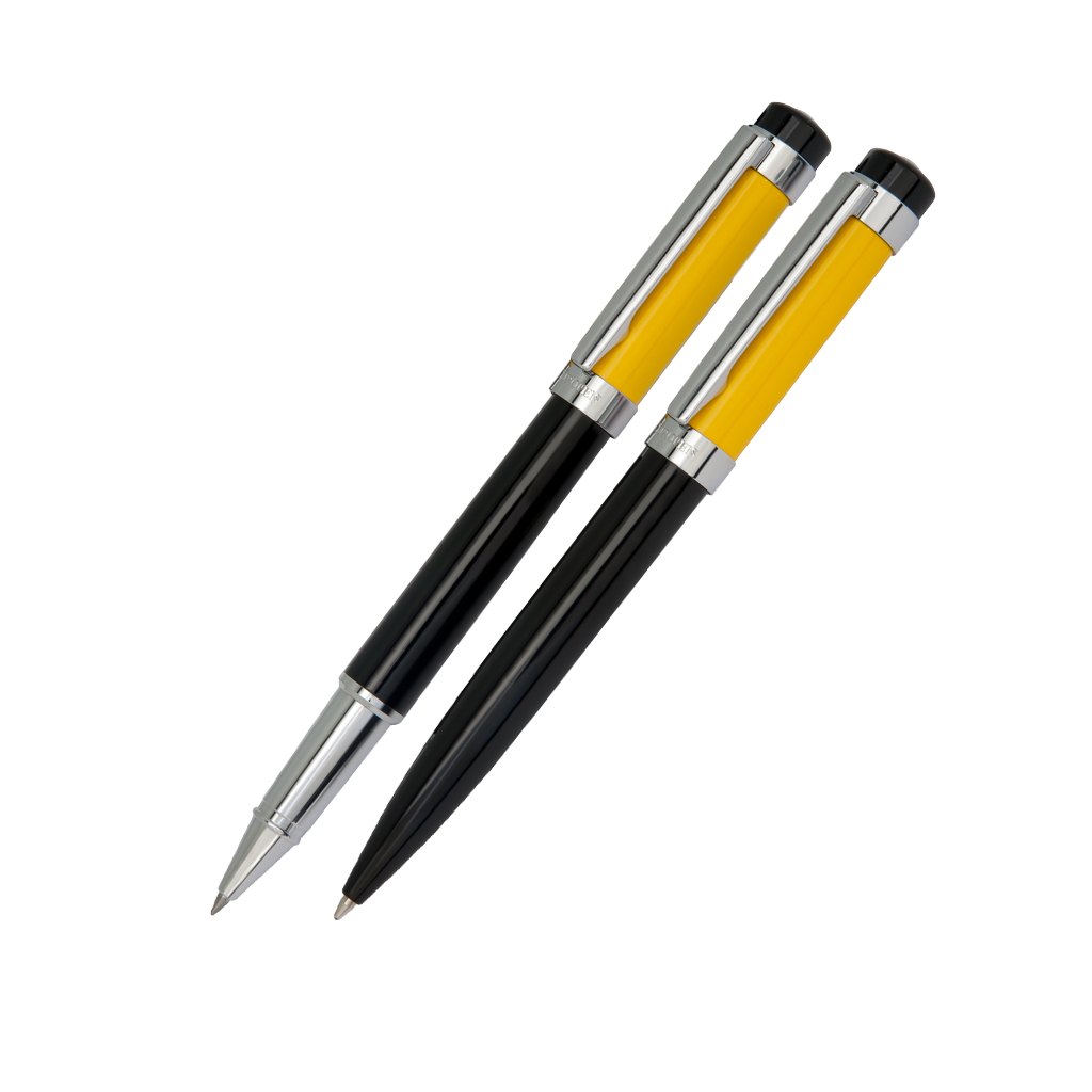 جفتی روان نویس و خودکار Europen Last زرد مشکی