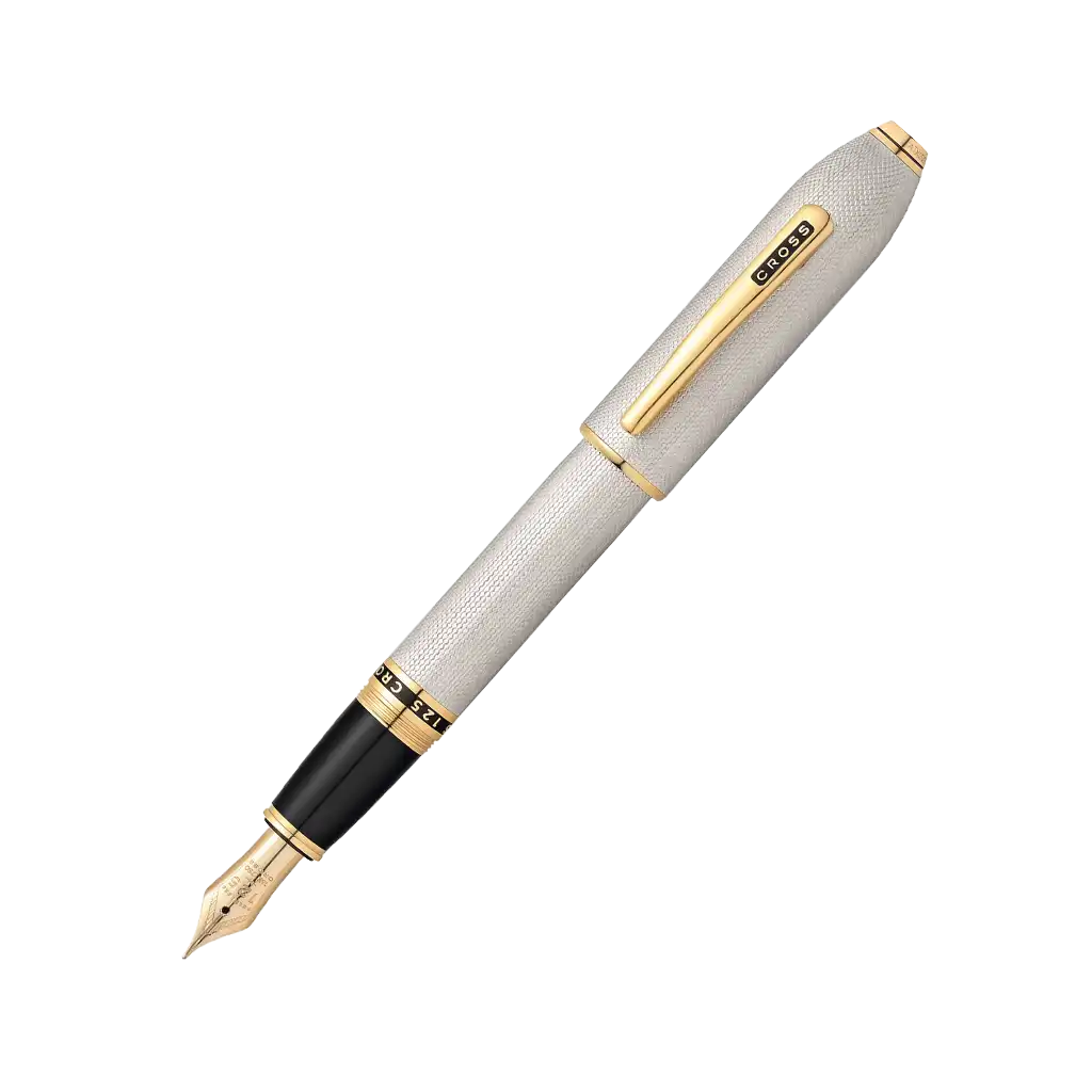 خودنویس کراس پیرلس 125 پلاتینیوم، طلا و سواروسکی