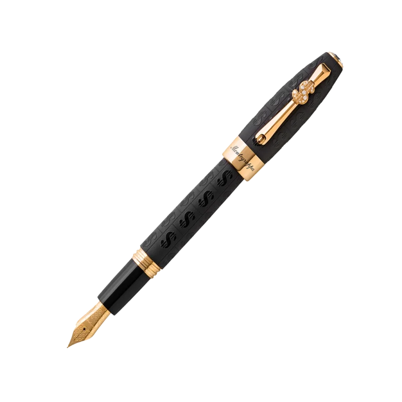 خودنویس Montegrappa Ca$h Gold مشکی