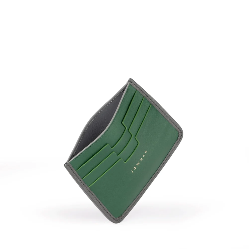 جاکارتی چرمی Jowhar Mini Frame Normal طوسی و سبز back