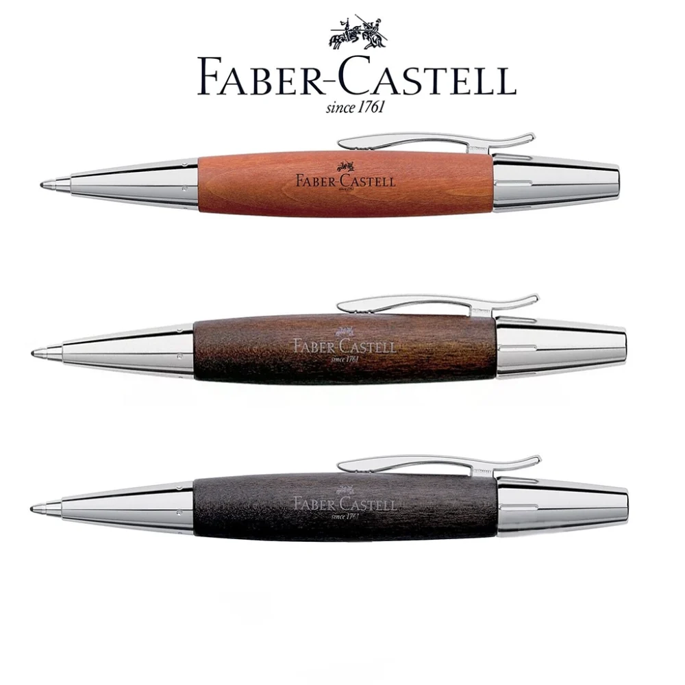 خودکار Faber Castell E-motion Wood Twist چوب درخت گلابی قهوه ای تیره