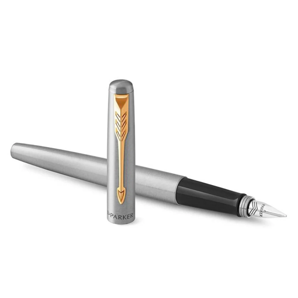 خودنویس parker jotter استیل گیره طلایی
