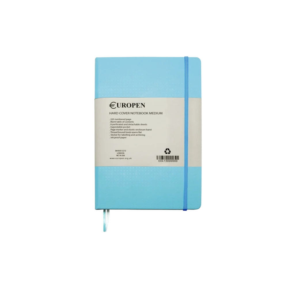 دفتر Europen A5 Hard Cover Medium آبی روشن