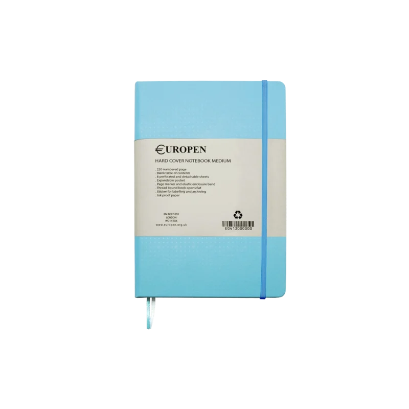دفتر Europen A5 Hard Cover Medium آبی روشن