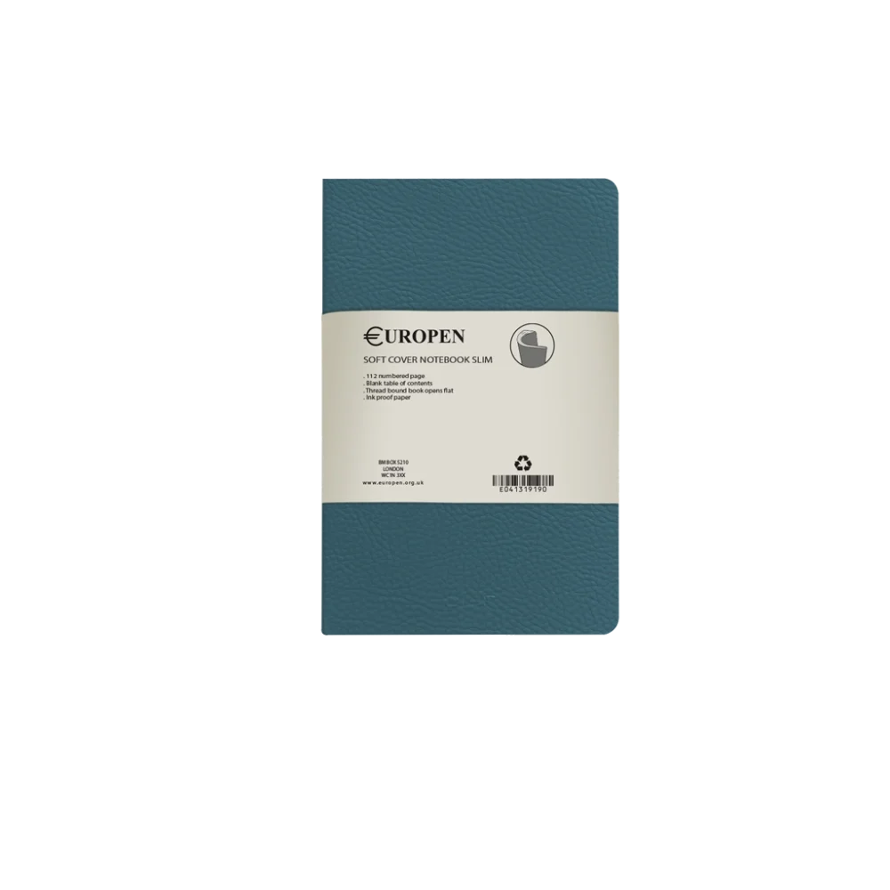 دفتر Europen A5 Soft Cover Slim سبزآبی