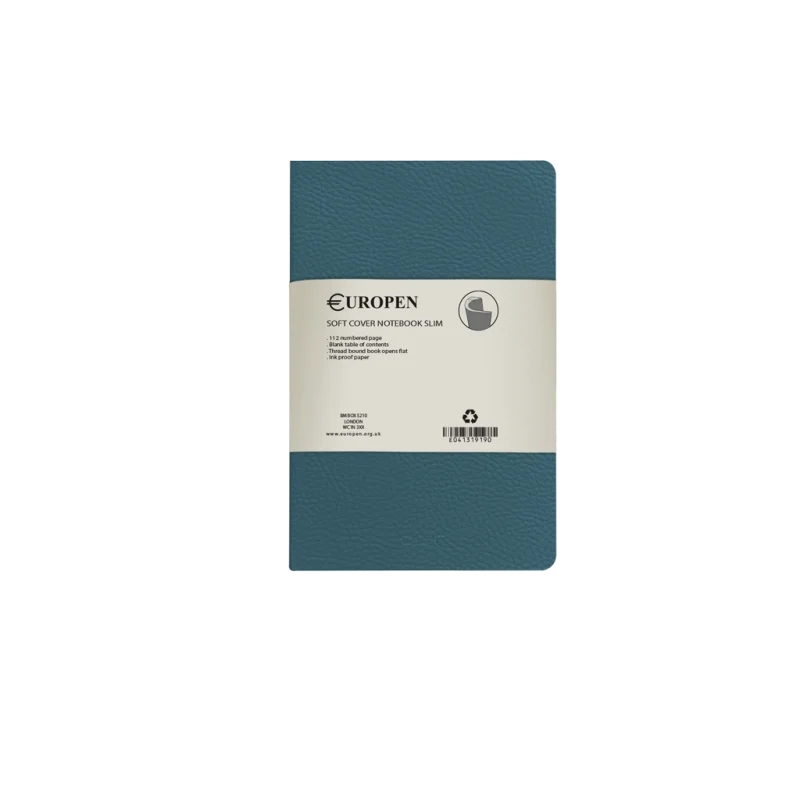 دفتر Europen A5 Soft Cover Slim سبزآبی