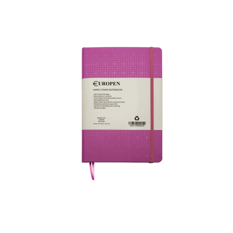 دفتر Europen A6 Hard Cover Small صورتی تیره