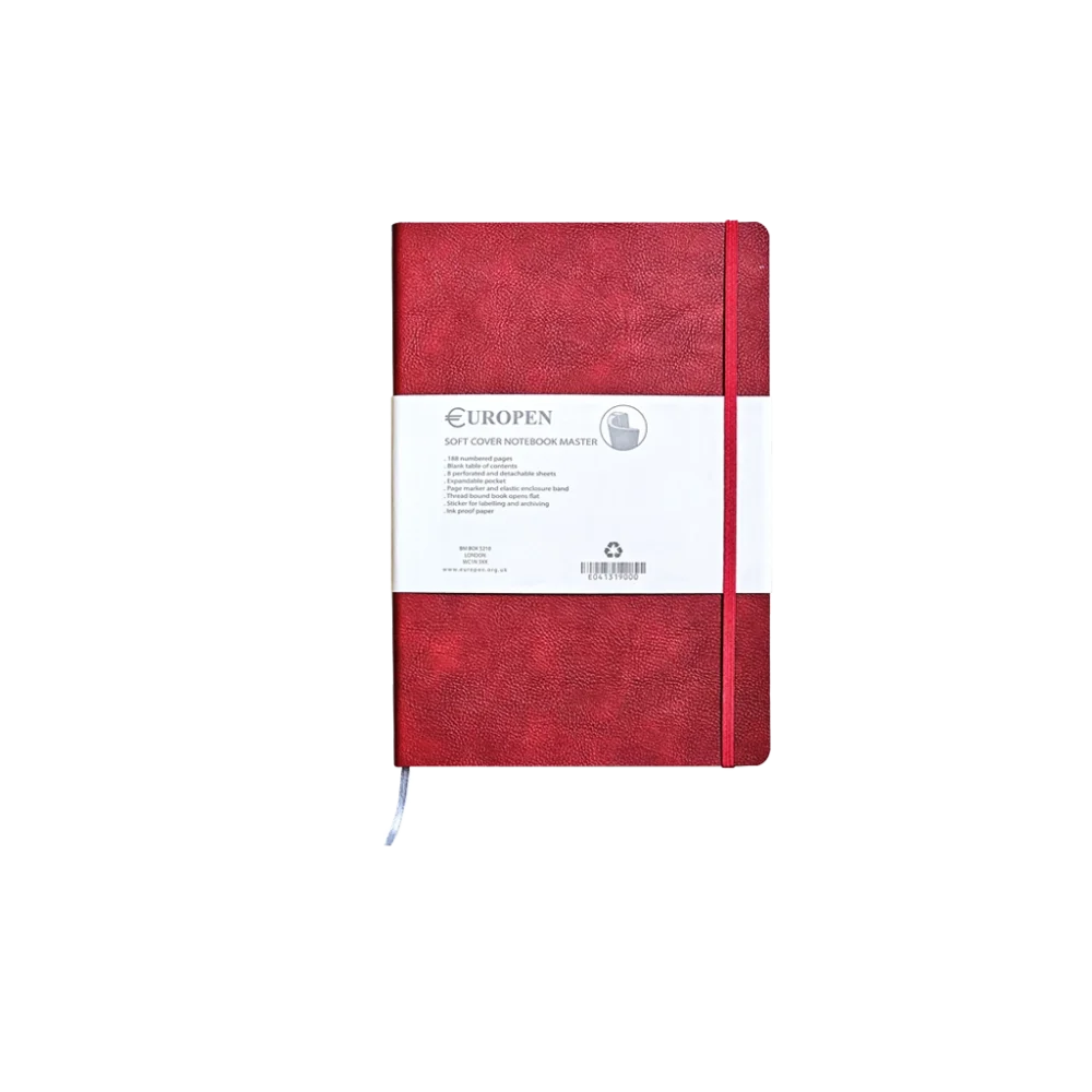 دفتر Europen Softcover Master قرمز