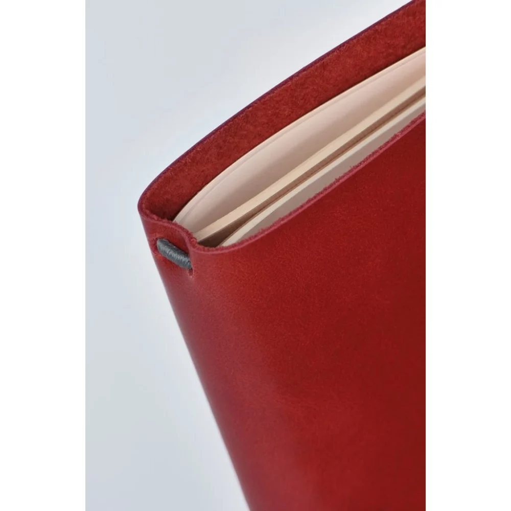 دفتر یادداشت Jowhar Traveler's Notebook قرمز شرابی