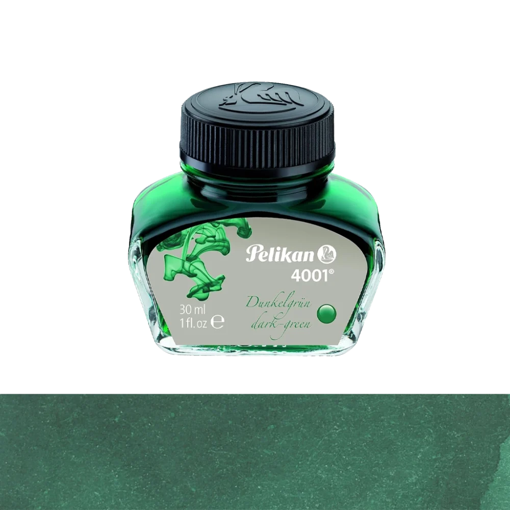 شیشه جوهر خودنویس Pelikan 4001 سبز تیره