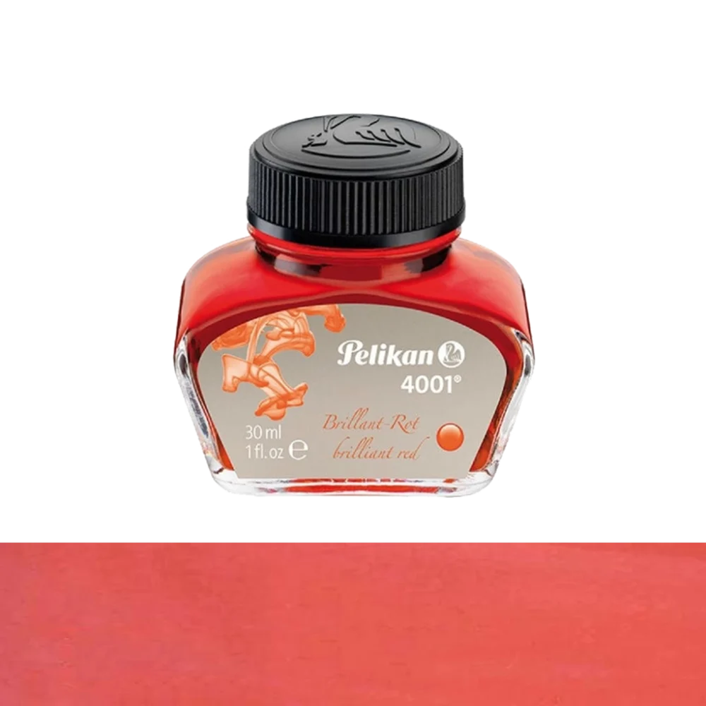 شیشه جوهر خودنویس Pelikan 4001 قرمز
